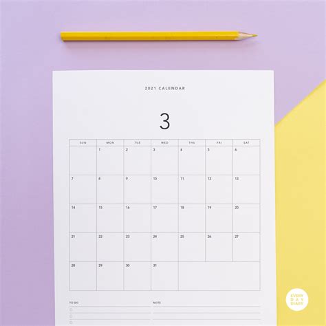 Printable 2021 Calendar Planner A4 Size A4 Calendar Monthly Etsy