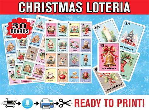Loteria De Navidad Para Imprimir Loteria Navideña En Espanol Loteria De Navidad 2023 Christmas