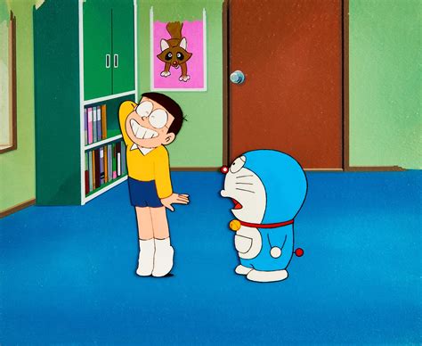 Doraemon And Nobita Animation Cels With Hand Painted Original