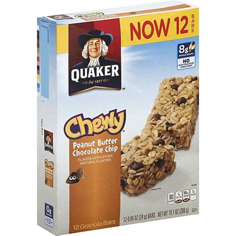 Quaker Chewy Granola Bars Peanut Butter Chocolate Chip Shop Market