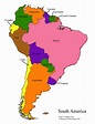 Map Of South America Printable