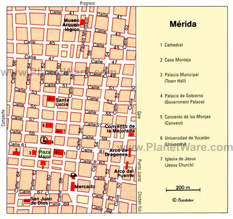 Map Of Merida Mexico Maps Database Source