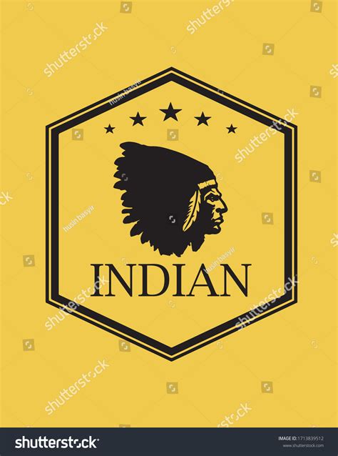 Indian Logo Vintage Vector Eps 10 Stock Vector Royalty Free 1713839512