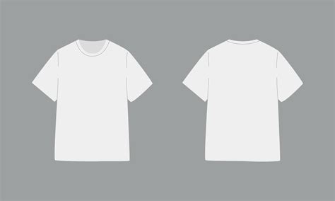 White T Shirt With Short Sleeve Basic Mockup In Front And Back View