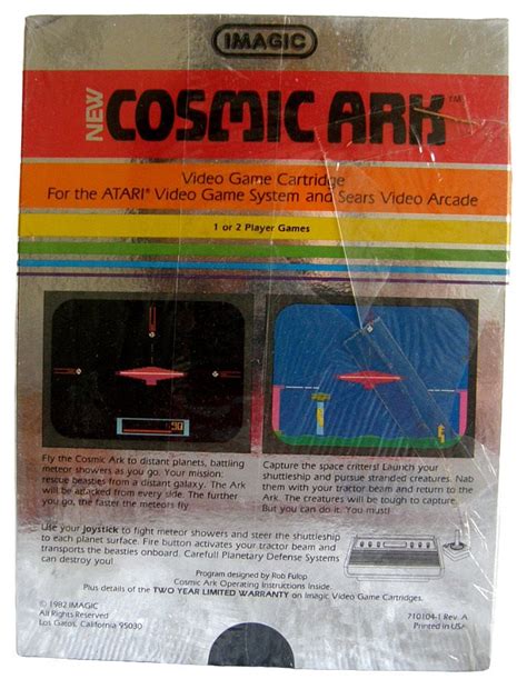Atari 2600 Cosmic Ark Brand New 1982