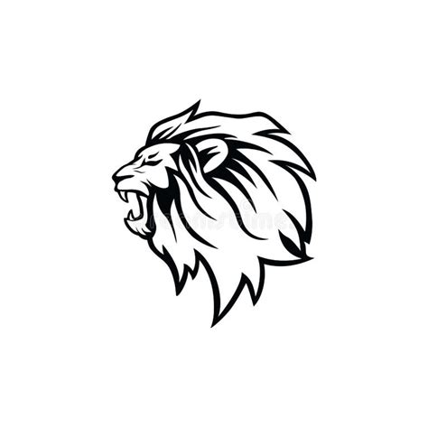 Roaring Lion Head Silhouette Stock Illustrations 1708 Roaring Lion