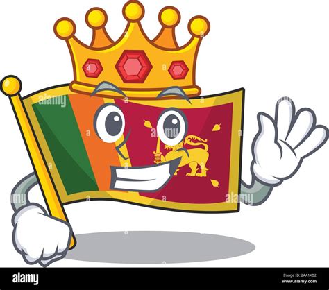 King Character On The Cartoon Flag Sri Lanka Stock Vector Image And Art