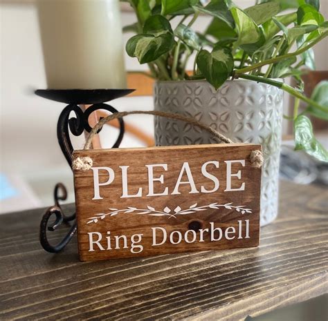 Please Ring Doorbell Sign Do Not Knock Or Ring Doorbell Sign Etsy