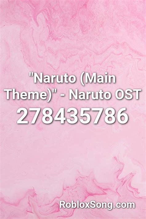 Naruto Main Theme Naruto Ost Roblox Id Roblox