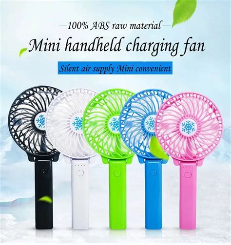 180 Degree Rotation Hand Fans Battery Operated Rechargeable Handheld