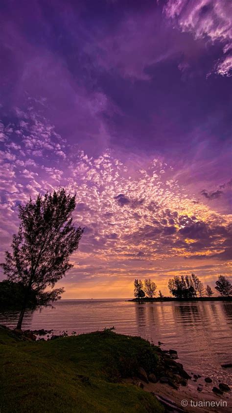 Evening Sunset At Tanjung Batu Beach Bintulu Sarawak Malaysia Oc