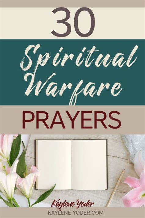 30 Personal Spiritual Warfare Prayers Kaylene Yoder War Room Prayer