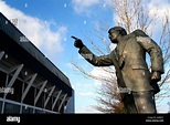 Statue of Sir Bobby Robson famous ex manager of Ipswich Town Football ...