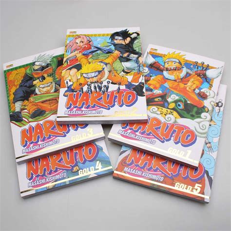 Kit 5 Livros Naruto Gold Masashi Kishimoto