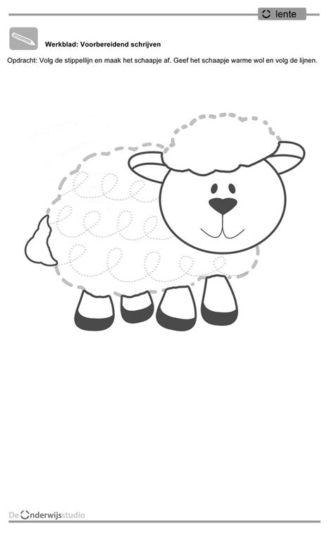 Sheep Trace Line Worksheet Crafts And Worksheets For Preschool