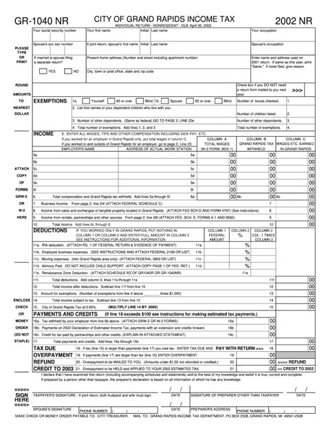 Gr 1040nr 2020 2024 Form Fill Out And Sign Printable Pdf Template