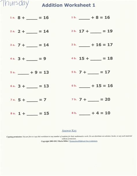 Maths Homework Worksheet