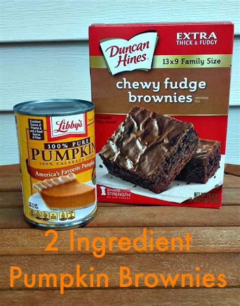 2 Ingredient Pumpkin Brownies Recipes 2 Day