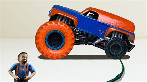 Custom Blippi Monster Truck Monster Jam Monster Truck Toy For Kids