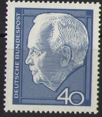 Kann man da briefmarken kaufen? 430 Heinrich Luebke 40 Pf Deutsche Bundespost Briefmarke ...