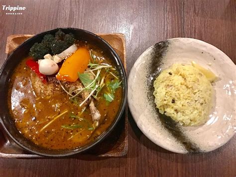 .soup (indian curry soup), indian prawn curry soup, chickpea and mushroom curry soup. 【札幌美食地圖】讓人食指大動的湯咖哩10選 | Trippino HOKKAIDO - 隨時帶給你北海道的最新情報!