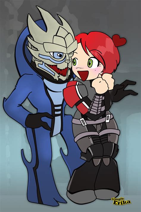Mass Effect Chibi Garrus And Shepard By Simplyerika On Deviantart