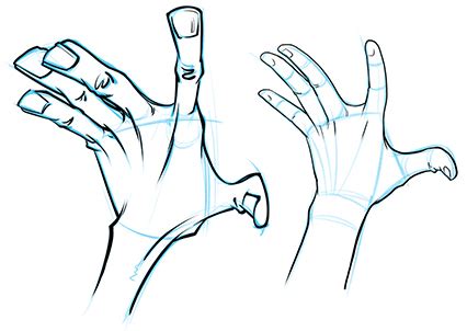 Exagérez vos poses à lextrême Dessiner des mains cartoon avec style Art Rocket