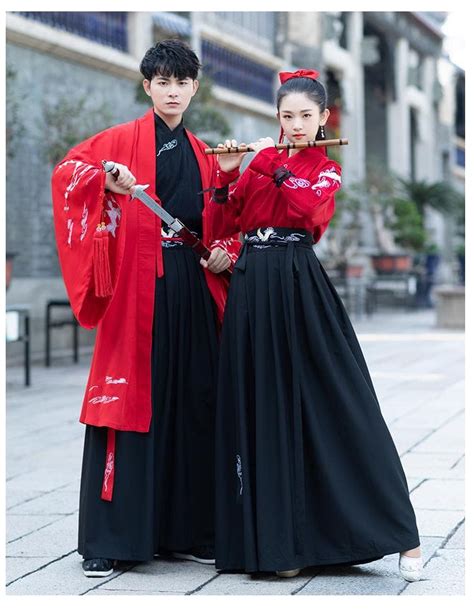 chinese costume women hanfu clothing man swordsman outfit male couple tryst hanfu and cheongsam
