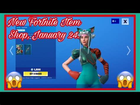 How to get free skins in fortnite 2021in this video i show how to get free skins in fortnite battle royale. New Fortnite Item Shop, January 24, Tigress Skin!! 😱 - YouTube