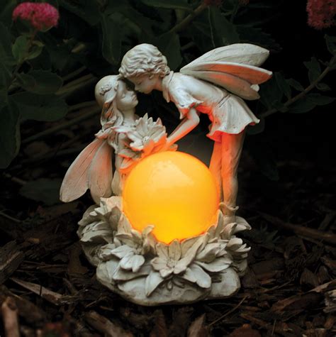 Garden Fairy Statues Solar Plow And Hearth Daydreaming Fairy Solar