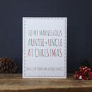 Auntie And Uncle Favourite Christmas Card By Sweet William Designs