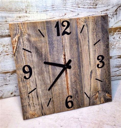 Reclaimed Barn Wood Clock Large Rustic Wall Clock Unique Wall Etsy