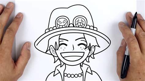 How To Draw Portgas D Ace One Piece Easy Step By Step Tutorial For