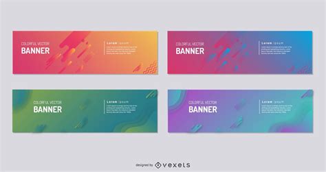 Colorful Vector Banner Collection Vector Download