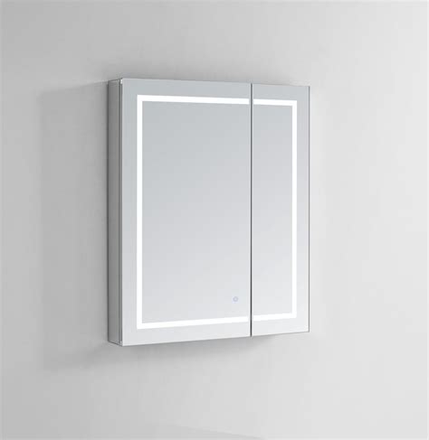 Aquadom Royale Plus 36 Inches X 30 Inches Led Lighted Mirror Glass Medicine Cabinet For Bathroom