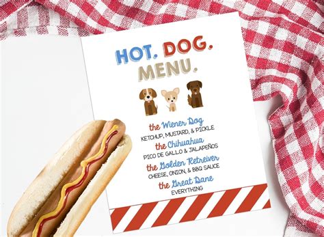 Puppy Party Hot Dog Bar Sign Elva M Design Studio