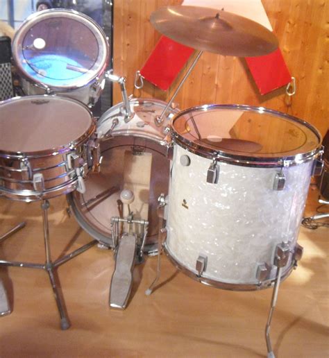 Vintage Trixon Luxus Drum Set 1970 White Marine Pearl Reverb