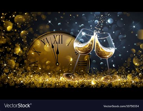 Twelve O Clock On New Year S Eve Royalty Free Vector Image