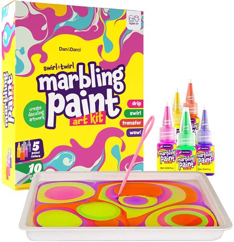 Buy Marbling Paint Art Kit For Kids Arts And Crafts For Girls And Boys