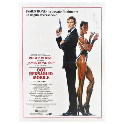 Original Vintage James Bond Film Poster A View To A Kill 007 Bersaglio