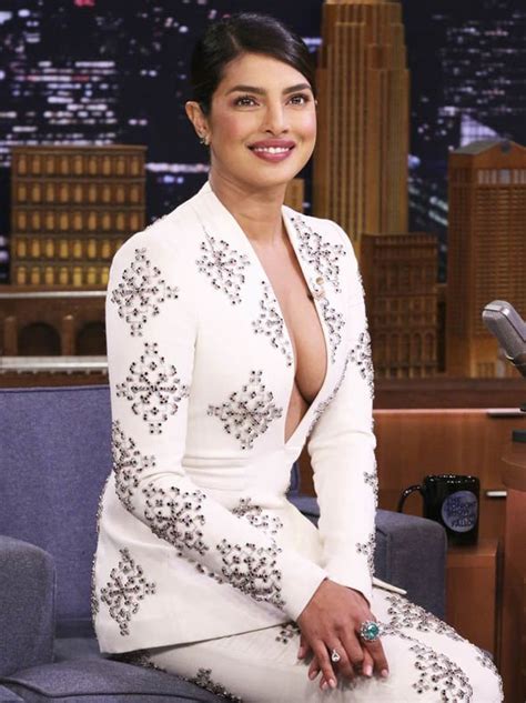 Priyanka Chopra Looks Sensational In Plunging White Suit For Tv