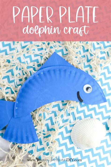 Cute Paper Plate Dolphin Craft For Preschoolers