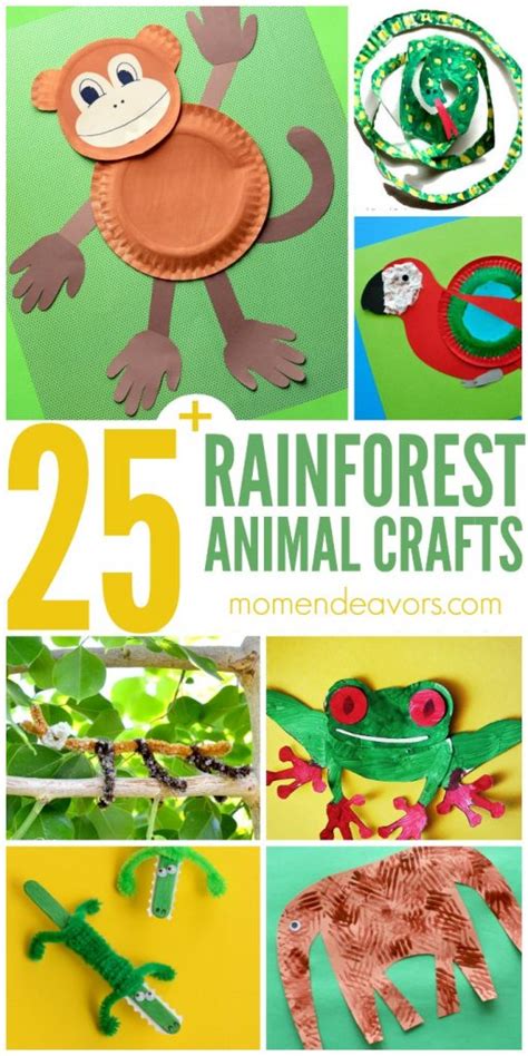 25 Rainforest Animal Crafts For Kids Mom Endeavors Animal Crafts