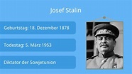 Josef Stalin • Wer war Stalin? Biographie, Steckbrief & Tod · [mit Video]