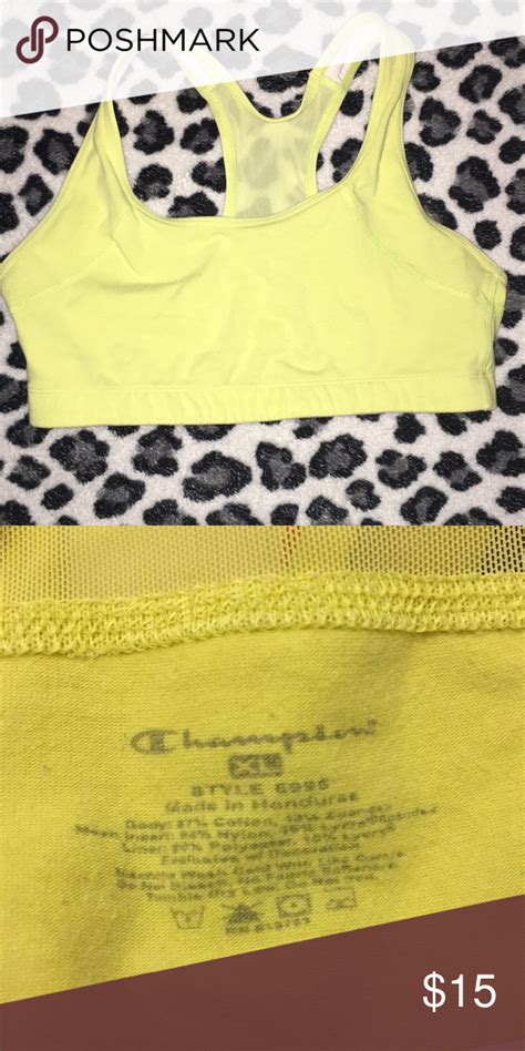 Champion Sports Bra Size Xl In Chartreuse Guc