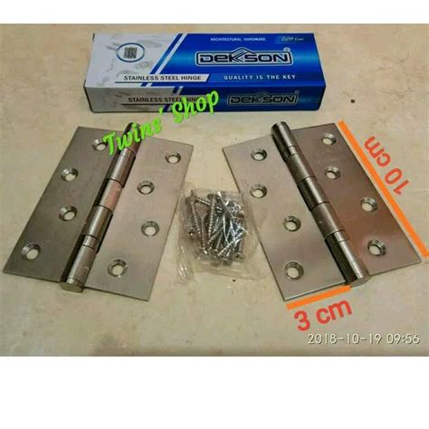 Jual Engsel Pintu 4 Inch Bahan Stainless Anti Karat Tebal Engsel 2 Mm