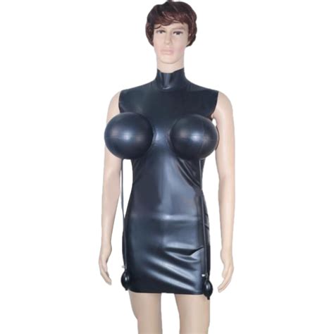 A Couple Of Surprises Latex Bodycon With Inflatable Breasts Laidtex