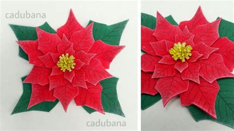 Diy Flores Navide As F Cil Y R Pido Cadubana Youtube