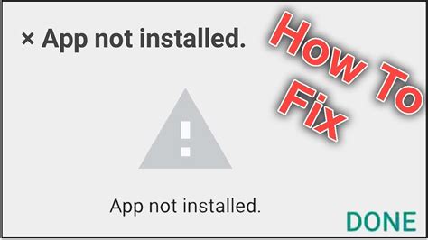 How To Fix Android App Not Installed Problem Youtube