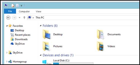 And instead of desktop there are some metro apps. How to Remove the "Folders" From My Computer in Windows 8.1